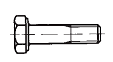 DIN 960 (ISO 8765) - Болт повышенной прочности с шестигранной  головкой неполной резьбой