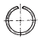 DIN 7993 - Кольцо стопорное пружинное из круглой проволоки и канавки стопорных колец  Форма А = для валов Форма В = для отверстий