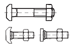 DIN 188 - Болт с прямоугольной Т-образной головкой и усиком Болт с Т-образной/крюкообразной головкой