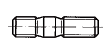 DIN 939  -  Шпилька с резьбовым концом (1,25 d) 