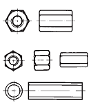 DIN 1479 - Муфта стяжная  - круглая / шестигранная (Арт. 88087, 88088)